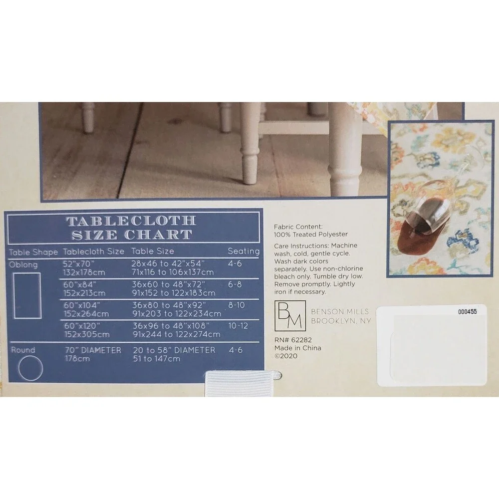 Printed Outdoor Spillproof Tablecloth,70